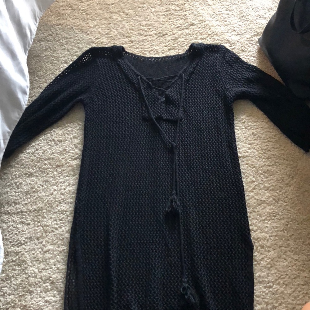 Black bikini cover up